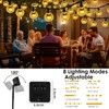 Suyoo Solar-Lichterkette für Außen, 12M 100 LED Kristall Globe Lichter,