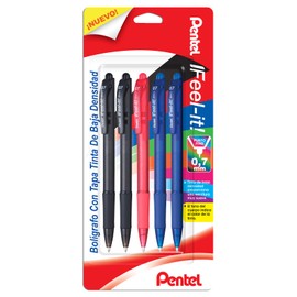 Pentel BX417BP5-M Bolígrafo Rt Feel-It 0.7 mm BP 5 piezas Color ABC
