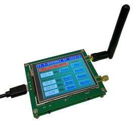 Upgraded MAX2870 RF Signal Generator Source 23~6000 MHz High Precision Frequency 2.8 Inch Touching Screen Single Point Sweep Mode Data Cable SMA Female Counter-Control