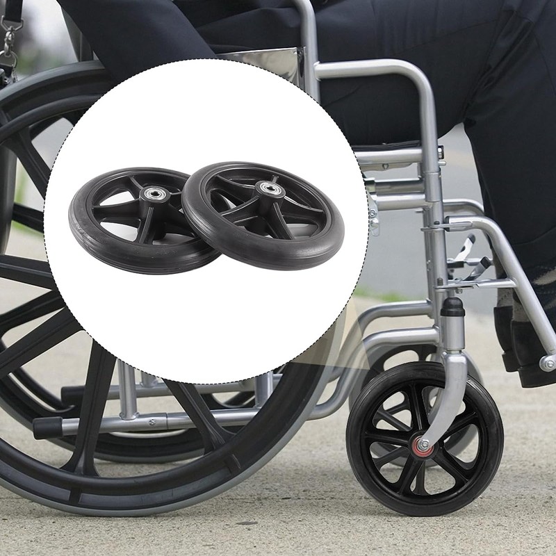 Hoite 2pcs 7 Inch Front Solid Wheel – Replacement for
