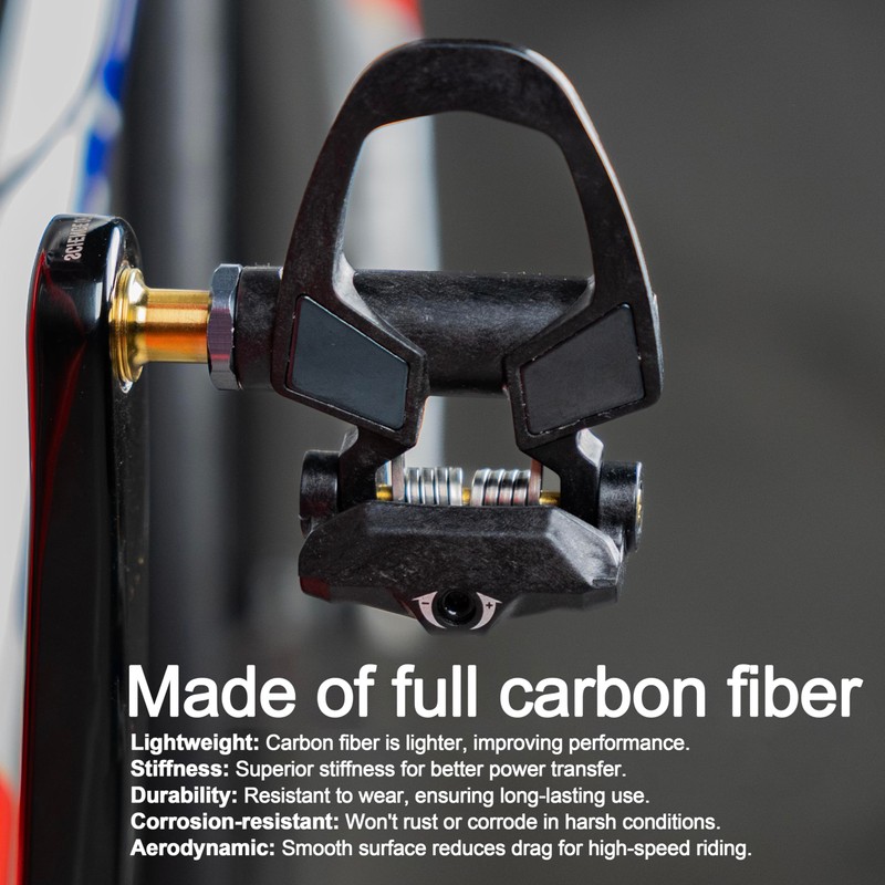 Thinvik Full Carbon Ti Bike Clipless Pedals for Shimano SPD-SL