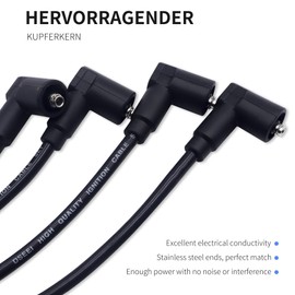 HISports 4 x Ignition Cable Set Ignition Cable Set 90486611 Ignition Cable Compatible with Astra Combo Box/MPV Vectra A 86 87 Vectra A CC 88 89