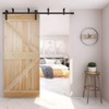 CCJH 4FT Ceiling Mount Bracket Sliding Barn Door Hardware Kit