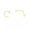 For Women 18k Solid Gold Tiny Nose Screw L Shaped