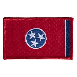 Patchtown Tennessee State Flag Full Color Patch 3.375" x 2" (Hook-Fastener)