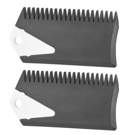 HilBeliFU 2Pcs Surfboard Wax Comb, PVC Surfboard Wax Scraper with Fin Key, Dual Edge Surfboard Cleaning Tool for Skateboards, Surfboards Waxing, 3x1.6in