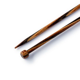 Prym 35 cm x 9 mm Single Pointed Knitting Pins with Knob, Natural