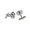 MRCUFF Cross Round Raised Pair Cufflinks in a Presentation Gift