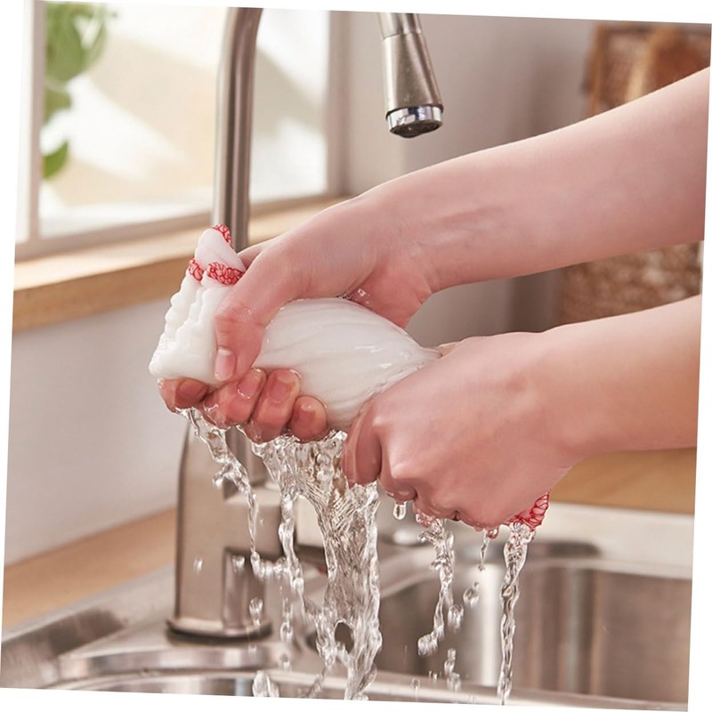 CHILDWEET 6Pcs Ultra Absorbent Cotton Kitchen Dishcloths Thick Cleaning Towels