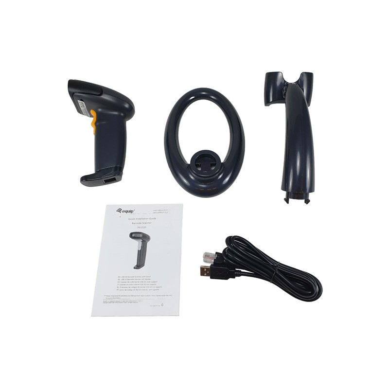 Equip 351020 USB 1D Barcode Scanner with Stand