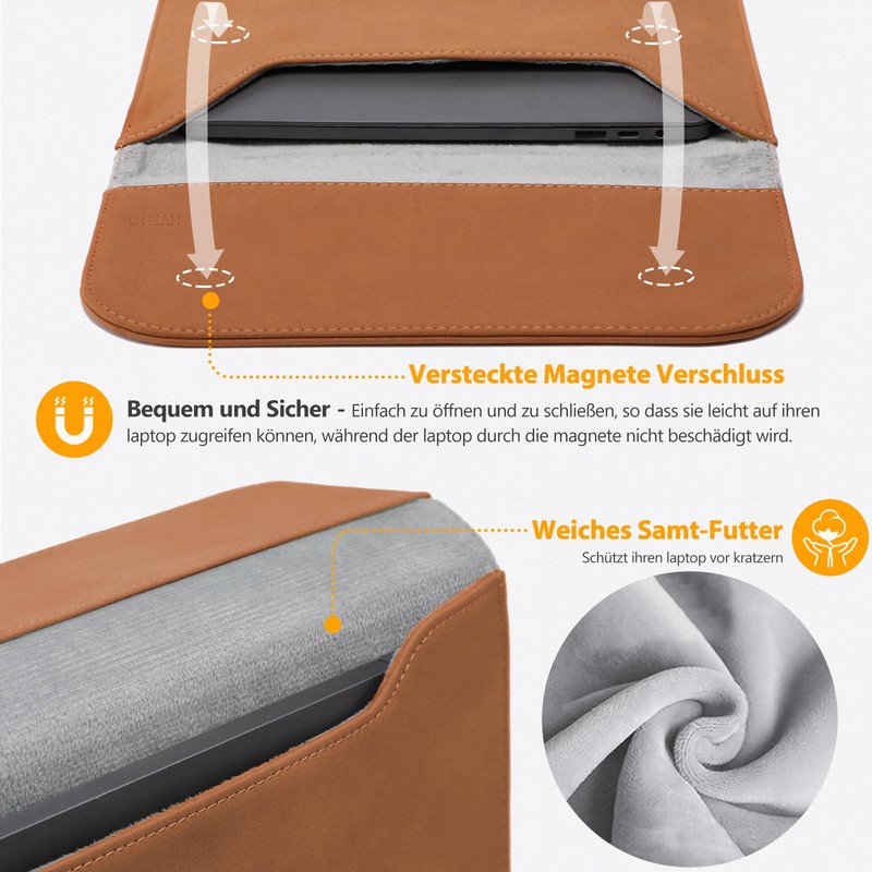 HYZUO 15 Inch Laptop Sleeve Bag for MacBook Air 15