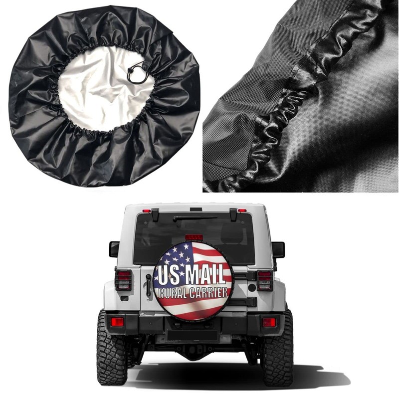 Foruidea Us Mail Rural Carrier Spare Tire Cover Dust-Proof Wheel