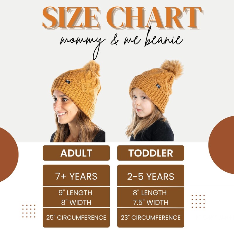 Funky Junque Matching Adult/Toddler Bundle - Detachable Pom Beanie -