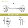 Qancekoo 4 Inch Hook and Eye Latch Stainless Steel Latche