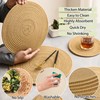 Round Boho Placemats Set of 4-11.8 Inches Trivets for hot