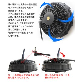 Air Conditioning Fan, Compatible Work Clothes Fan, 12 V, Fan, Brushless Motor, Ultra Large Airflow, 9 Blades, Cleanable, Work Clothes Fan, Vest, Short Sleeve, Long Sleeve, Universal, Compatible with