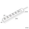 Sanwa Supply TAP-N3625N Power Strip, 3P, 6 Socks, 6.5 ft