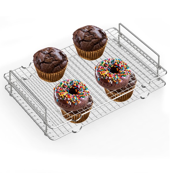 LANEJOY 2-Tier Stackable Cooling Racks with Handle for Cooking and