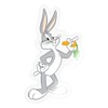 Spreadshirt Looney Tunes Bugs Bunny Pose Carrot Sticker, 10 x