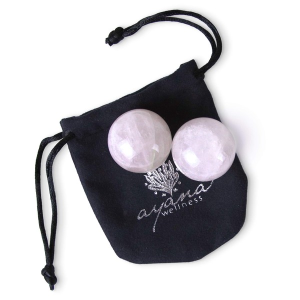 Kegel Weighted Exercise Balls for Tightening - Pure Undrilled Rose Quartz Kegel Ball, Doctor Recommended for Pelvic Training, Bladder Control, and Crystal Healing
