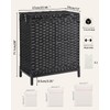 SETVSON Laundry Hamper with Lid, 112 L Handwoven Rattan Wicker