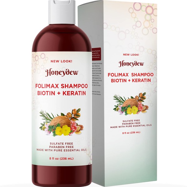 Folimax Biotin Shampoo for Thinning Hair - Thickening Shampoo with Biotin and Rosemary Oil for Hair Growth - Sulfate and Paraben Free Volumizing Shampoo for Fine Hair with Invigorating Essential Oils