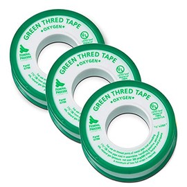 Gasoila - Cinta de sellado de rosca de PTFE verde, grado profesional, 1/2 pulgada x 260 pulgadas, cinta de rosca de alta densidad para líneas de oxígeno, sello a prueba de fugas, no tóxico, paquete de