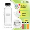 Slomg 3 Pcs 12oz Plastic Juice Bottles with Caps, Disposable