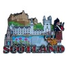 LILAJ Scotland Fridge Magnet Set Scottish Souvenirs Featuring Edinburgh Castle,