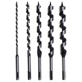 eMagTech 5-Piece Wood Drill Bit Set Carbon Steel 6 mm 10 mm 14 mm 18 mm 20 mm for Wood Drilling