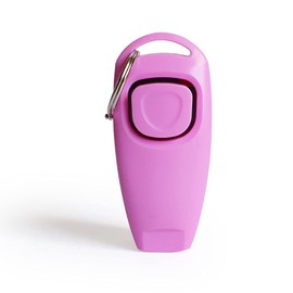 SEIWEI 2 in 1 Dog Puppy Clicker and Whistle Training, Training Clicker for Dog Cat Pink 1PCS