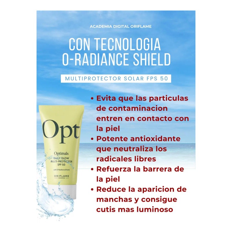 Crema Facial Multiprotector Solar Fps Oriflame Optimals