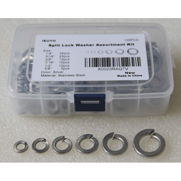 IEUYO Carbon Steel Split Lock Washer Kit, Spring Lock Washer
