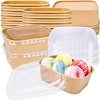 60 Pcs Disposable Kraft Paper Bowl Bulk Paper Meal Prep