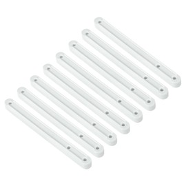 sourcing map Drawer Slides, 8Pcs 180mm - Plastic Drawer Rails, Side Mounted Grooved Guide Rails for Cabinet Drawers Bedside Tables Wardrobe Dressers (White)