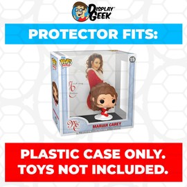 Display Geek, 1 x Plastic Pop Protector Compatible with Mariah Carey Merry Christmas #15 Funko Pop Albums Box, Kollector Protector