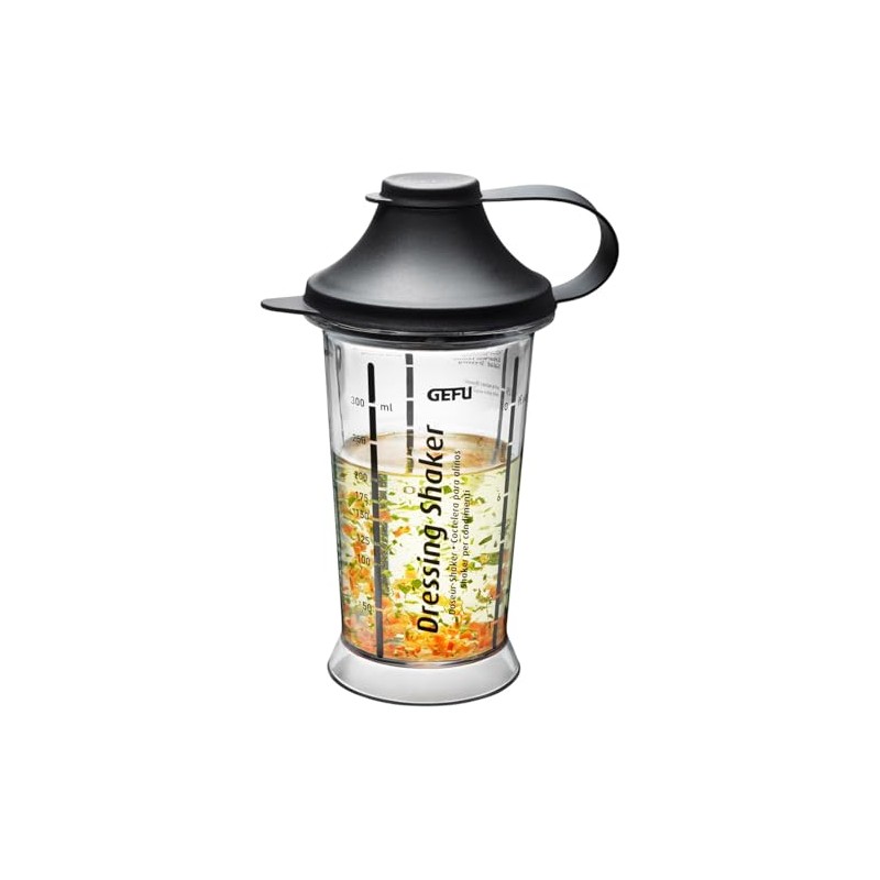 Gefu Mix Up Salad Dressing Shaker, Black
