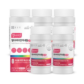 Chong Kun Dang Healthyamine All-in-One Immune Multivitamin for Women 60 Tablets, 5 Boxes (10-Month Supply) / Women's Multivitamin Iodine / 종근당 헬시아민 올인원 이뮨 멀티비타민 포 우먼 60정 5박스 10개월분  여성 여자 종합비타민 아이오딘