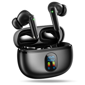 Bluetooth Wireless Earbuds, 2026 Industry Development & Advanced Bluetooth 5.4, Bluetooth, LED Display, Up to 60 Hours Continuous Playback, ENC Noise Cancellation + DNS Technology, Automatic Pairing