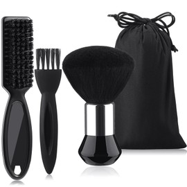 joonnair Hairdresser Set Hairdresser Accessory Set with Neck Brush, Hairdresser Brush, Neck Brush Set, Beard Brush and Razor Cleaning Brush - Professional Barber Brush for Hairdressers