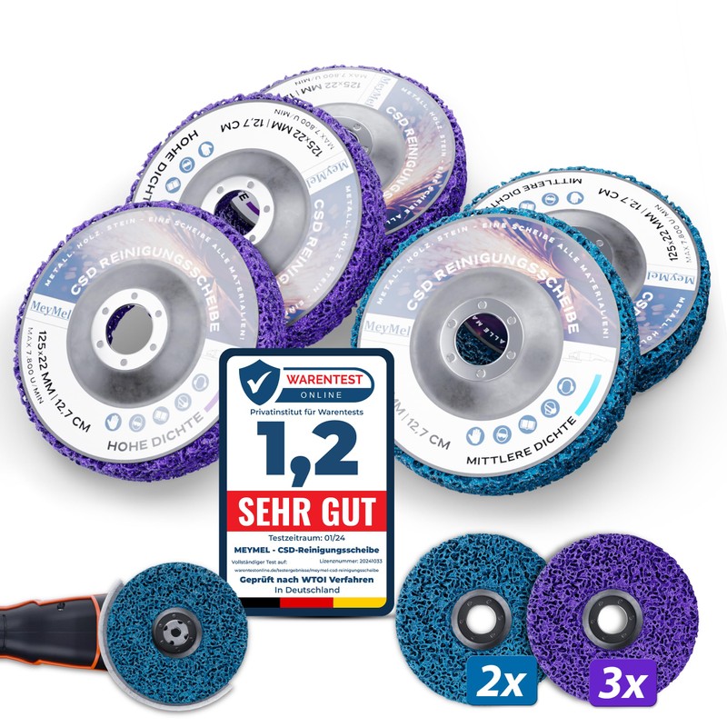 Pack of 5 Premium CSD Discs 115 mm 3 x
