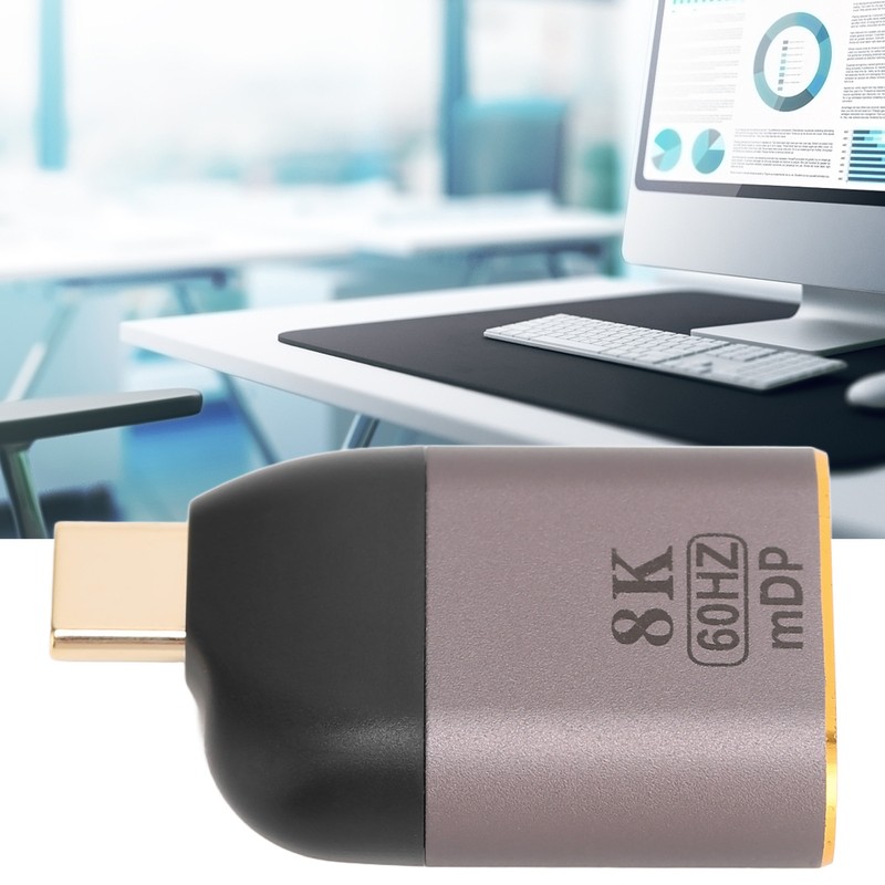 USB C to DisplayPort Adapter 8K 60Hz Aluminum Alloy Plug