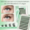 LASHVIEW Cluster Wimpern, Wimpern-Cluster Natürlicher Look Cluster Wimpern Extensions Super