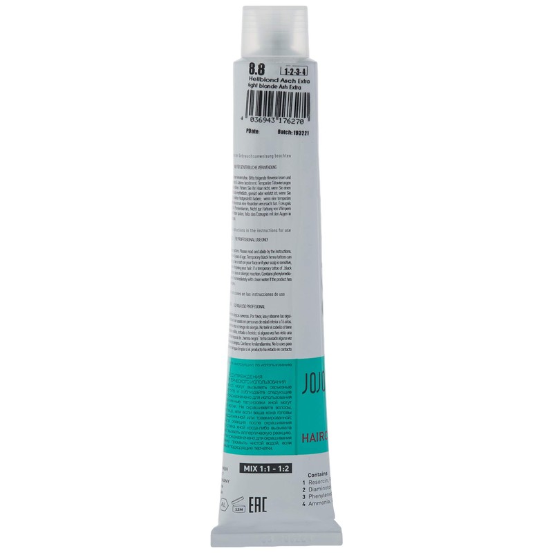 JoJo ColorPure Hair Colour Cream No. 8.8 Extra Ash Light