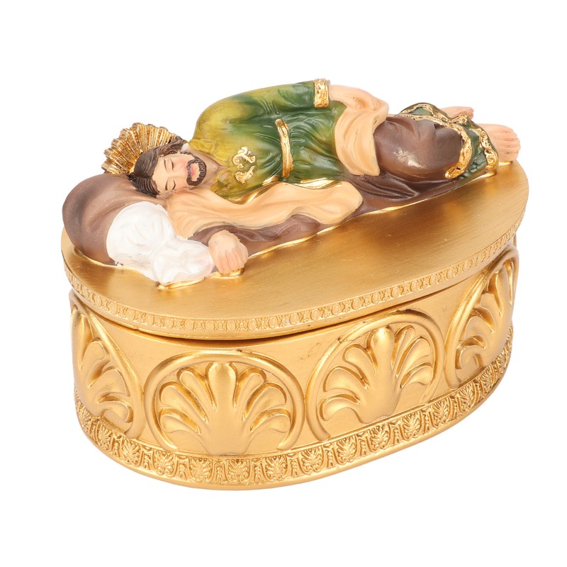 Saint Joseph Jewelry Box Resin Exquisite Workmanship Sleeping Saint Joseph