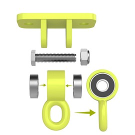 BETOOLL Swing Hangers with Bearing, Heavy Duty Porch Swing Hanging Kit for Outdoor Playground Tree Ceiling Mount Hardware Brackets with Snap Hooks for Yoga Hammock Sandbag Accessories 2PCS Yellow