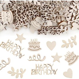 Pack of 100 Confetti Birthday Table Decoration Wood, Happy Birthday Confetti Table Decoration Birthday Decoration, Confetti Birthday Decoration Girls Boys Children for Birthday Parties Decoration