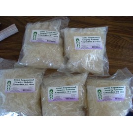 Capsule Connection 5000 Separated Empty Gelatin Capsules, 1 Size - Bulk Wholesale