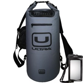 Ultra Dry Bag Waterproof Sack Kayaking Boating Canoe Camping Rafting PVC Backpack - Gunmetal Grey, 40 Liter
