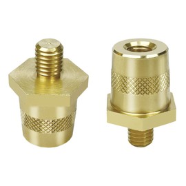 2pcs Battery Terminal Connector, Auto battery Terminal Brass Post Adapter, Top Post thread Terminal Charging Post Extender Adaptor Taper Conversion Screw Nut… (M8)